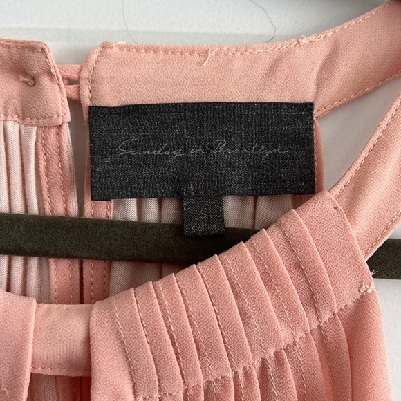 Anthropologie Sunday in Brooklyn pink sheer tank Size Small - Picture 4 of 7